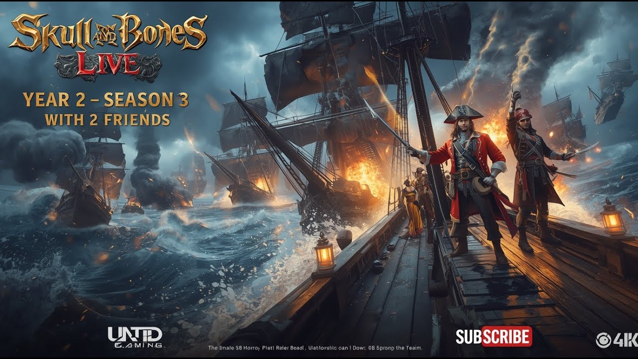 SKULL AND BONES LIVE 🔥 Year 2 Season 3 New Update continues | With 2 Friends | UNTD GAMING
