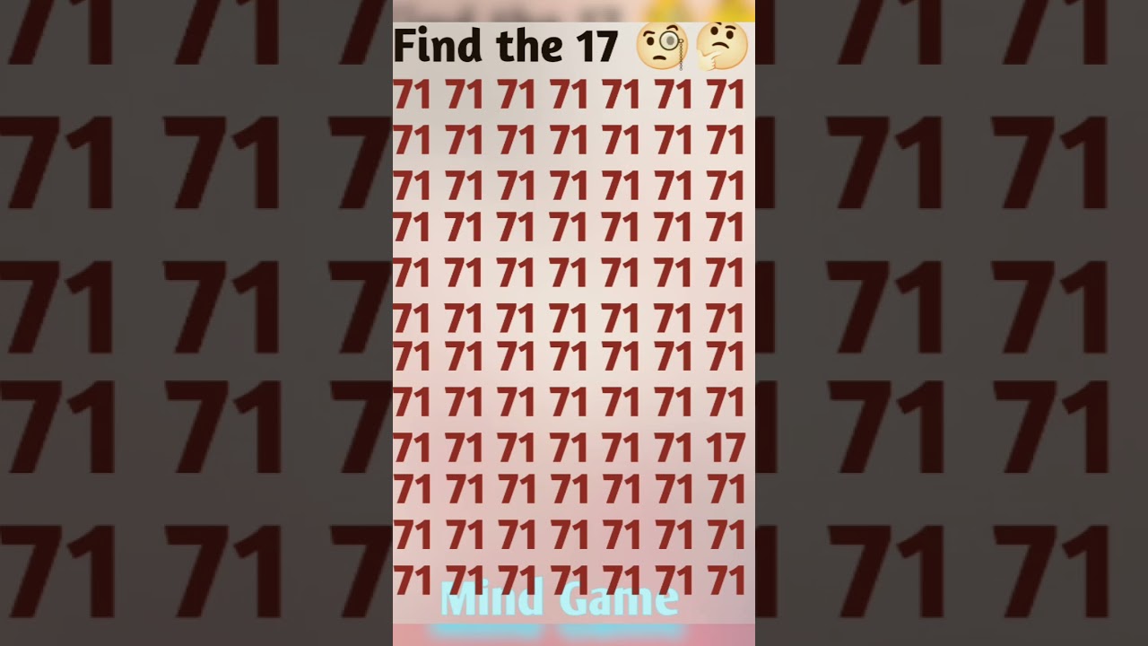 Find the 17 🧐🤔 #quiz  #puzzlequiz #shorts