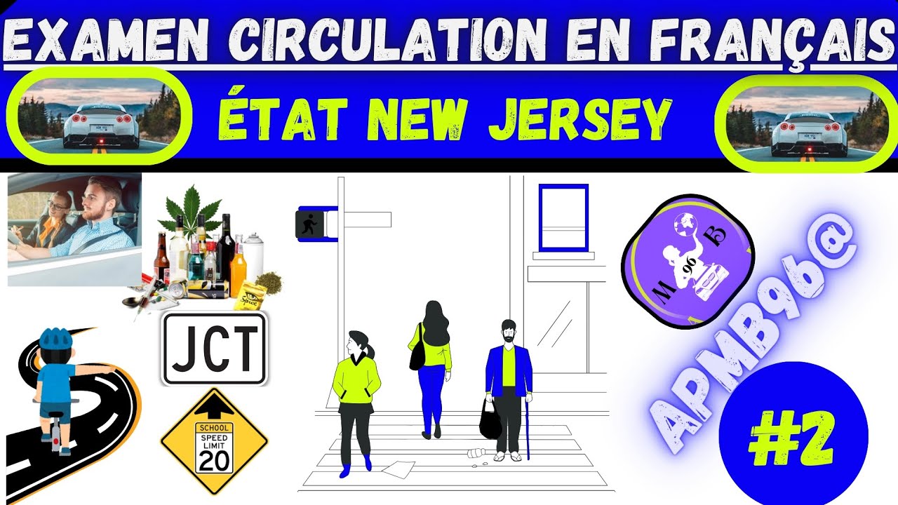 🚦🚘Ne passez sans regarder cette vidéo! Test circulation en Français ÉTAT New Jersey !🇺🇲🇭🇹#usa