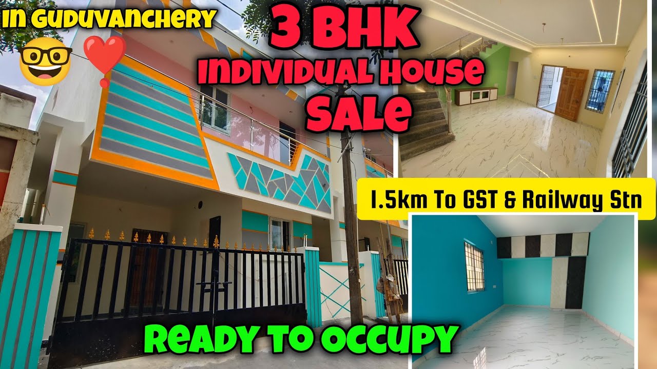 🤯1400Sqft Big🏡3BHK Individual House Sale in Guduvanchery🤑Modular Kitchen&Furnished🎉Close To Gst Road