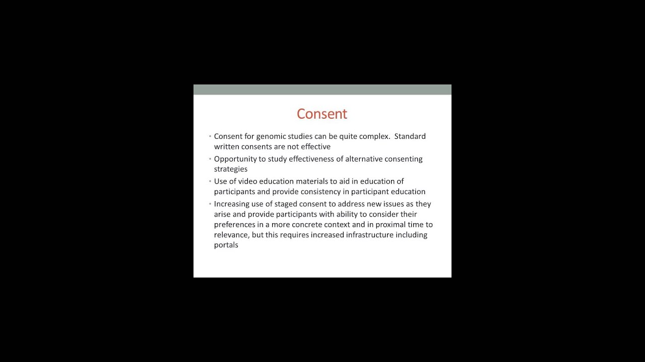 Informed Consent, Education & Governance - ELSI (Reaction) - Wendy Chung