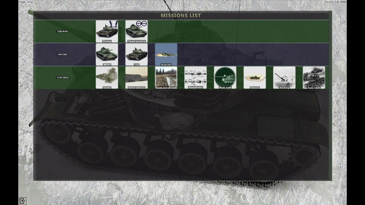 Steel armor: Blaze of war Missions menu sound track
