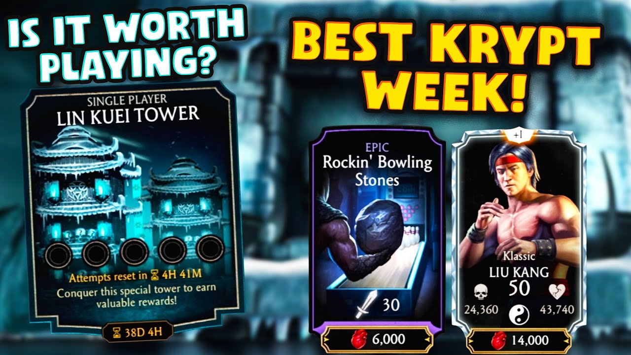 MK Mobile. Is Lin Kuei Tower Worth It? This is THE BEST Krypt Shop I've Ever Seen. GRIND NOW!