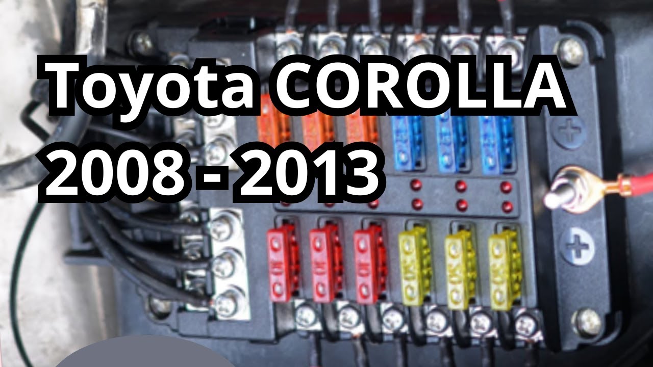 Fuse Box Diagram: Toyota COROLLA 2008 - 2013. @FuseFans.