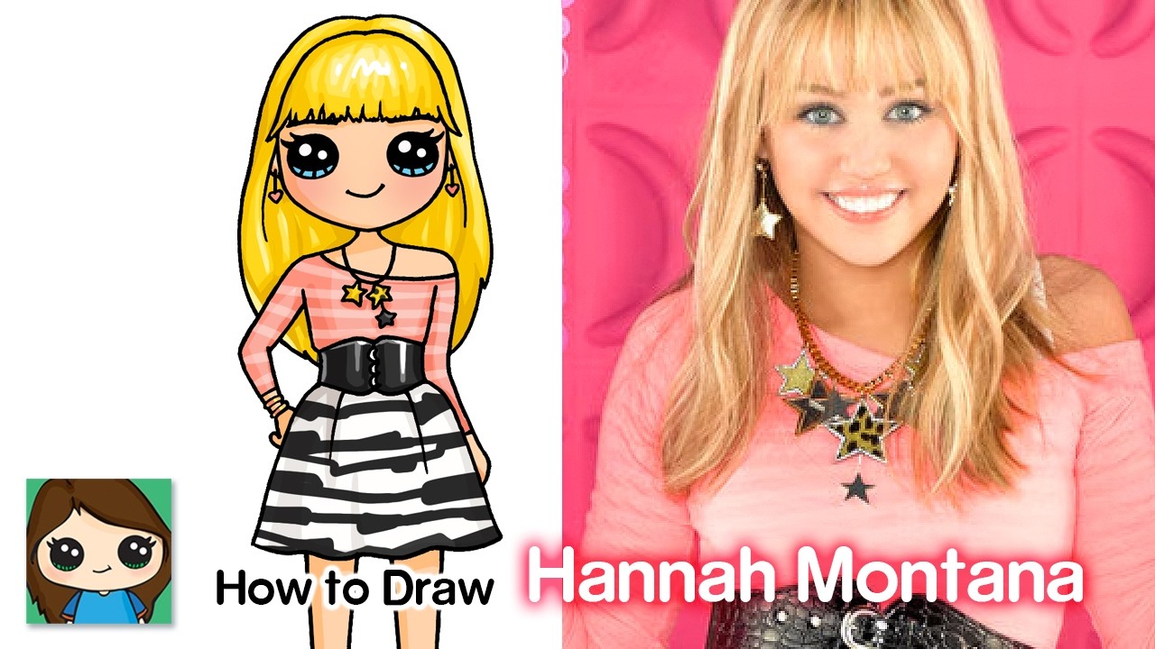 How to Draw Cute Girl | Hannah Montana
