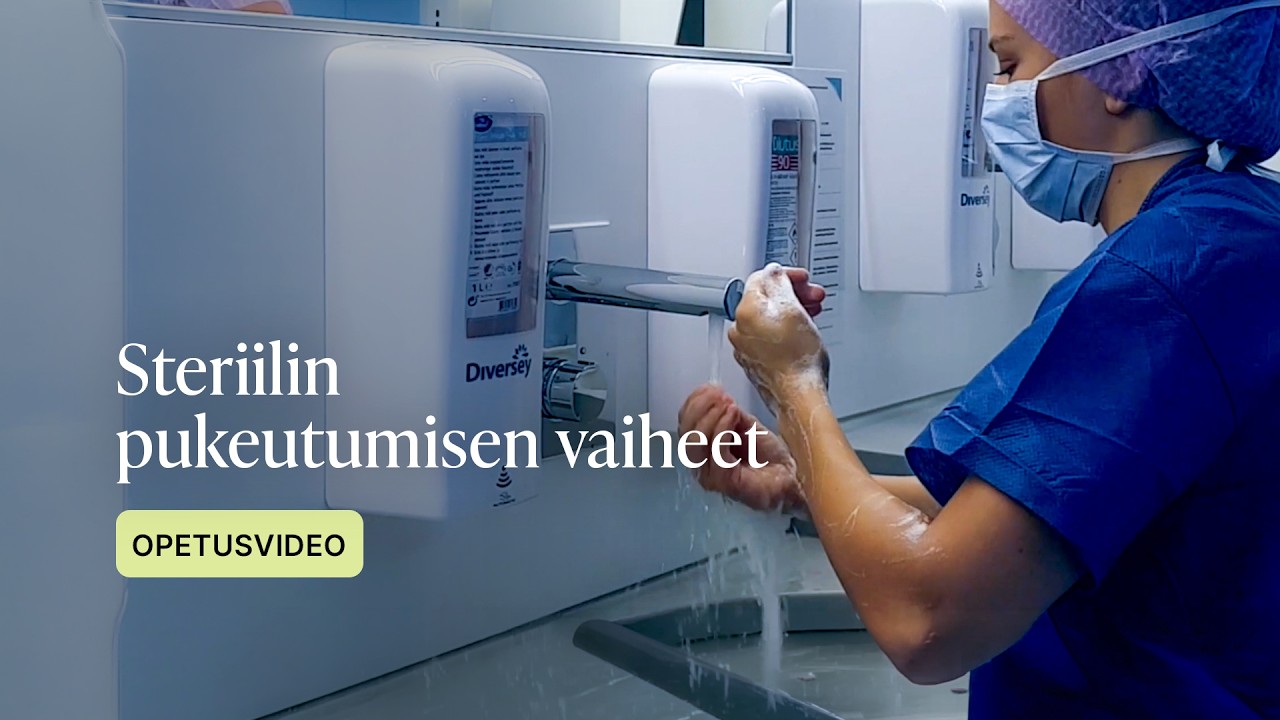 Opetusvideo: Steriilin pukeutumisen vaiheet sairaanhoitajaopiskelijoille (Opinnäytetyö)