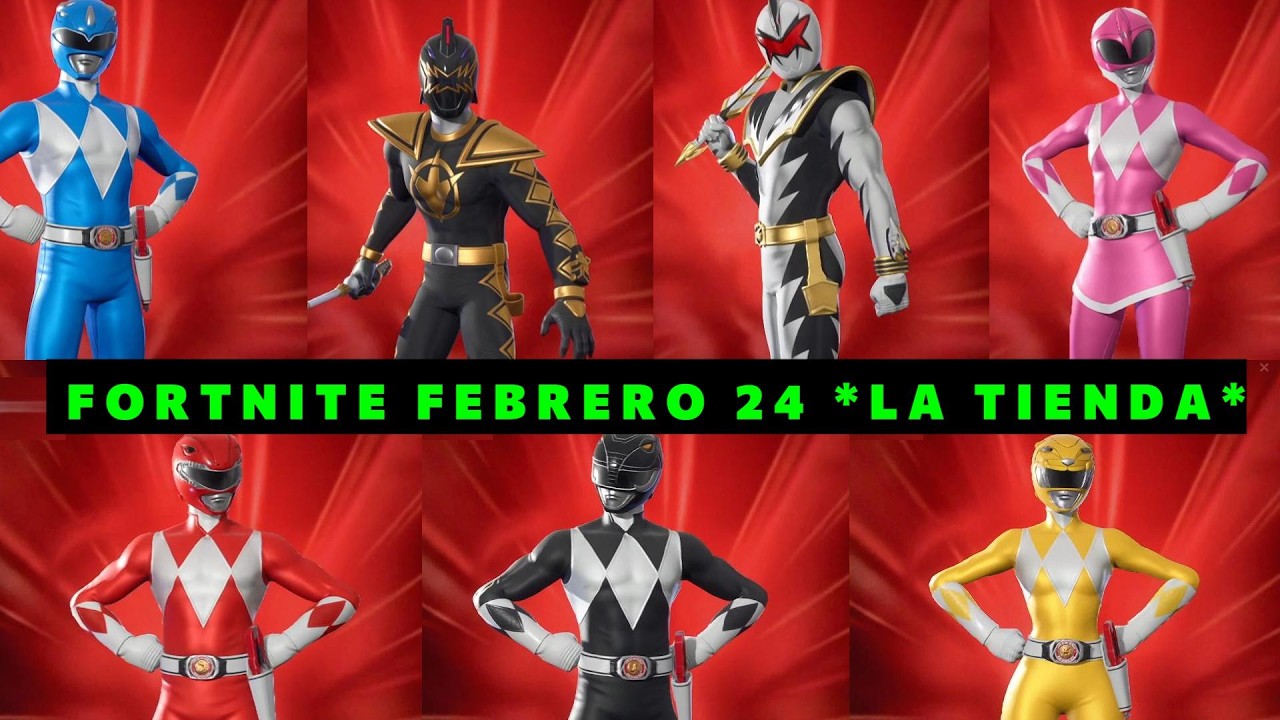 POWER RANGERS+NUEVA SKINS DEL CLUB DE FORTNITE TIENDA FEBRERO 24 FORTNITE #fortnite #fortniteclips