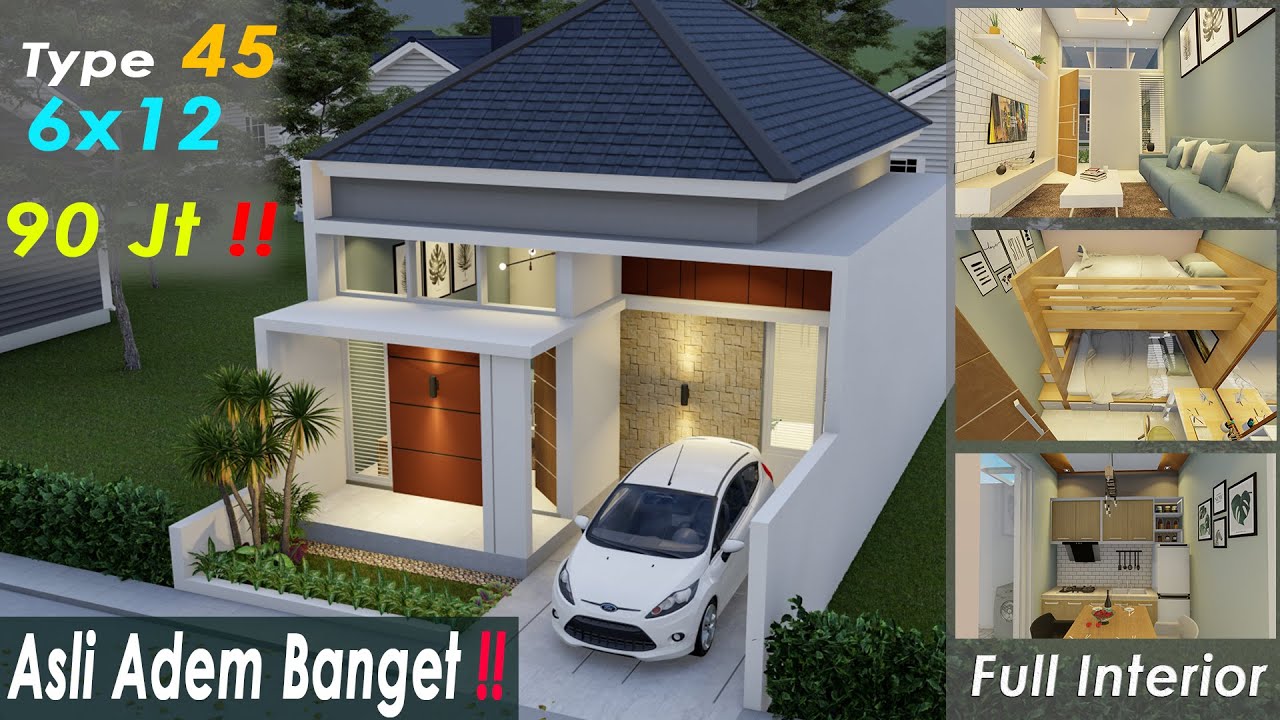 Asli Keren !! Rumah type 45, di lahan 6x12 | 2 kamar Tidur..
