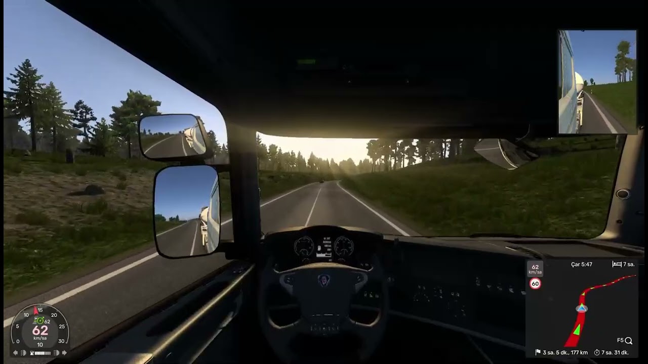 Driving Through the Night Until Sunrise | ETS2 Relax Haul