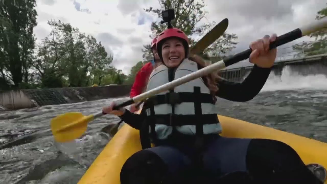 ARIANE A TESTE LE RAFTING A CERGY-PONTOISE