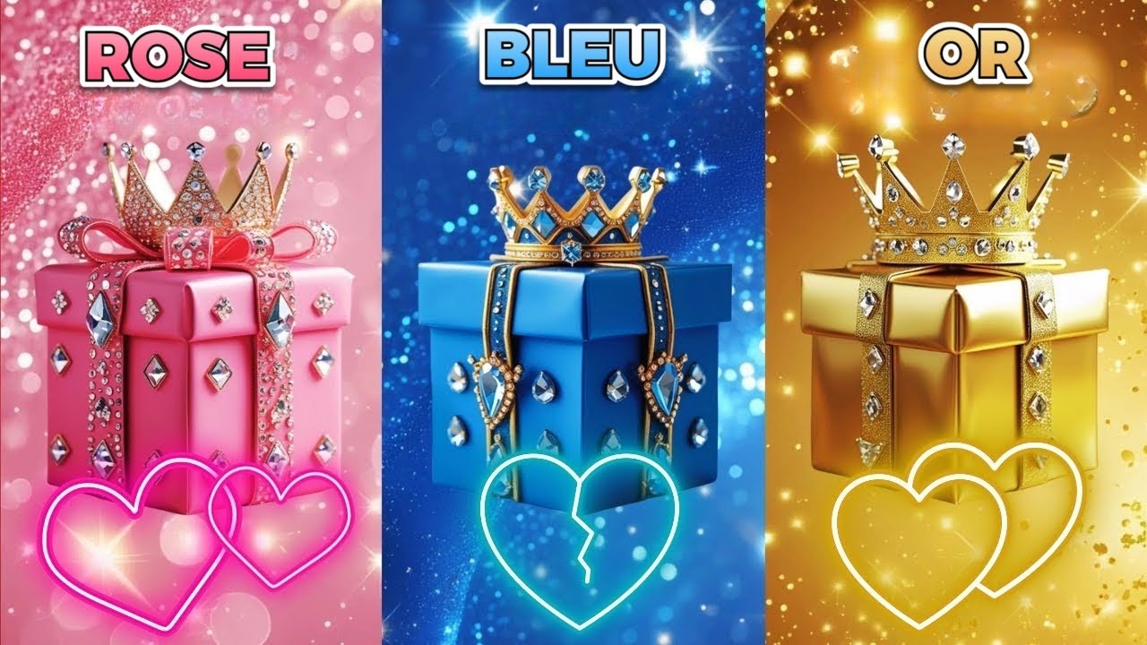 Choisis un CADEAU...! 🎁 Rose, Bleu, ou Or? 🌈💙🎀💛 Es-tu une Personne Chanceuse ?