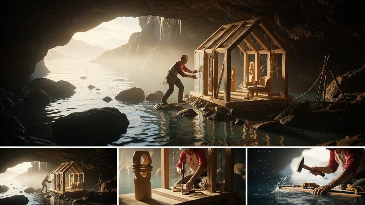 This Man Built a Secret House Inside an Underwater Cave – Incredible Off-Grid Masterpiece