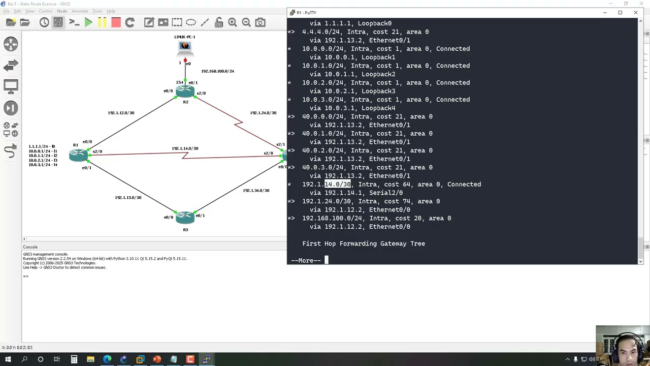 CCNA -  bài 7.1 : Định tuyến động OSPF đơn vùng với Router ID !