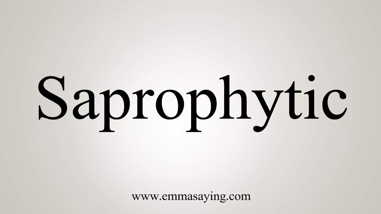 How To Say Saprophytic