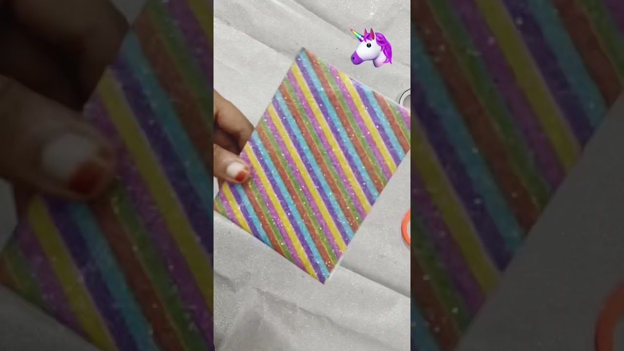 🦄Unicorn Notebook cover🌈 #shorts