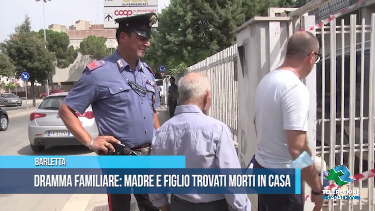 BARLETTA Dramma familiare: madre e figlio trovati morti in casa  TG Teleregione 25 07 2023