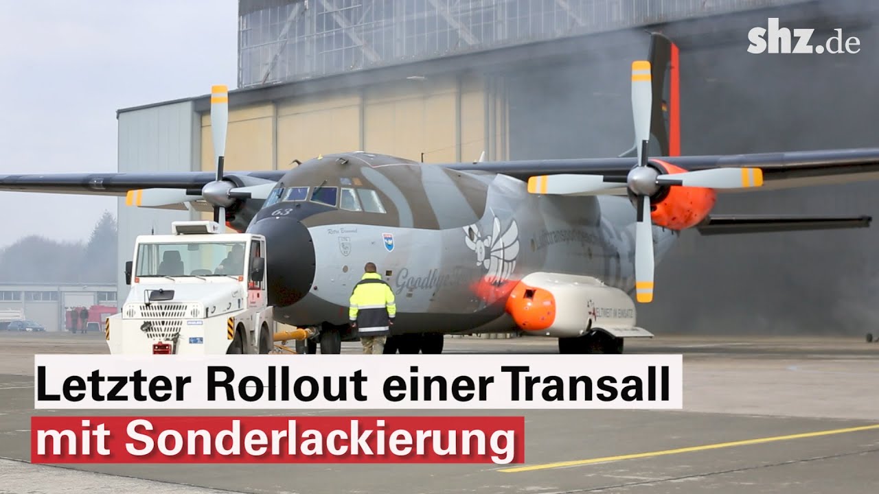 Abschied am Fliegerhorst Hohn: Letzte Transall mit Sonderlackierung rollt aus