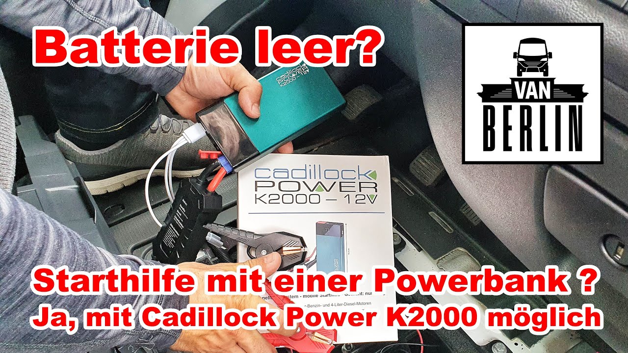 Starthilfe mit einer Powerbank bei leerer Batterie? Cadillock Power K2000 ist die Lösung in der Not