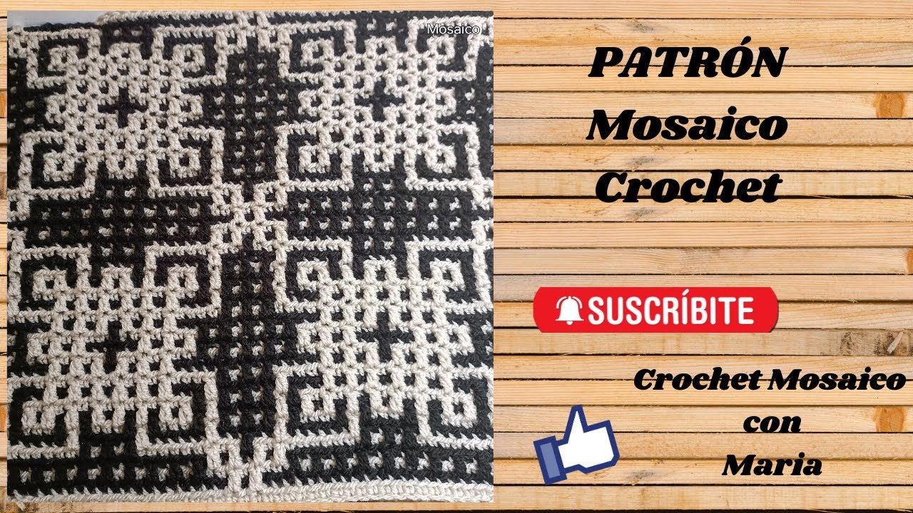 Patrón Mosaico Crochet@CrochetMosaicoconMaria64