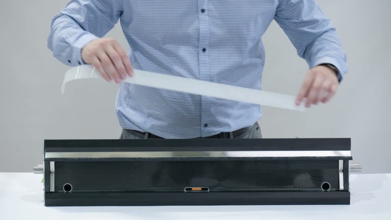 TRESU doctor blade change - Steel to white