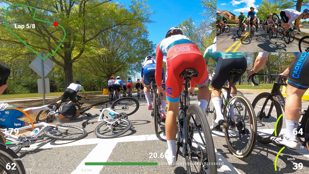 Tour of Newport News | Cat 3/4 Circuit Race | 13 Apr 2025 | Ari GoPro 4k + Telemetry