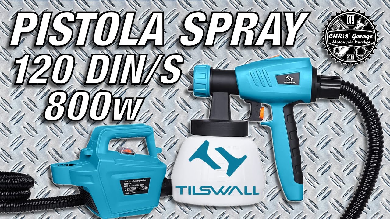 TILSWALL Pistola a Spruzzo 800W, 120 DIN/S, Caratteristiche Tecniche