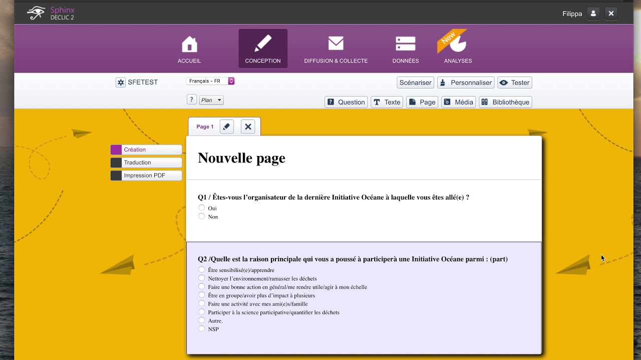 TUTO SPHINX - CHAPITRE 2 : Créer un questionnaire