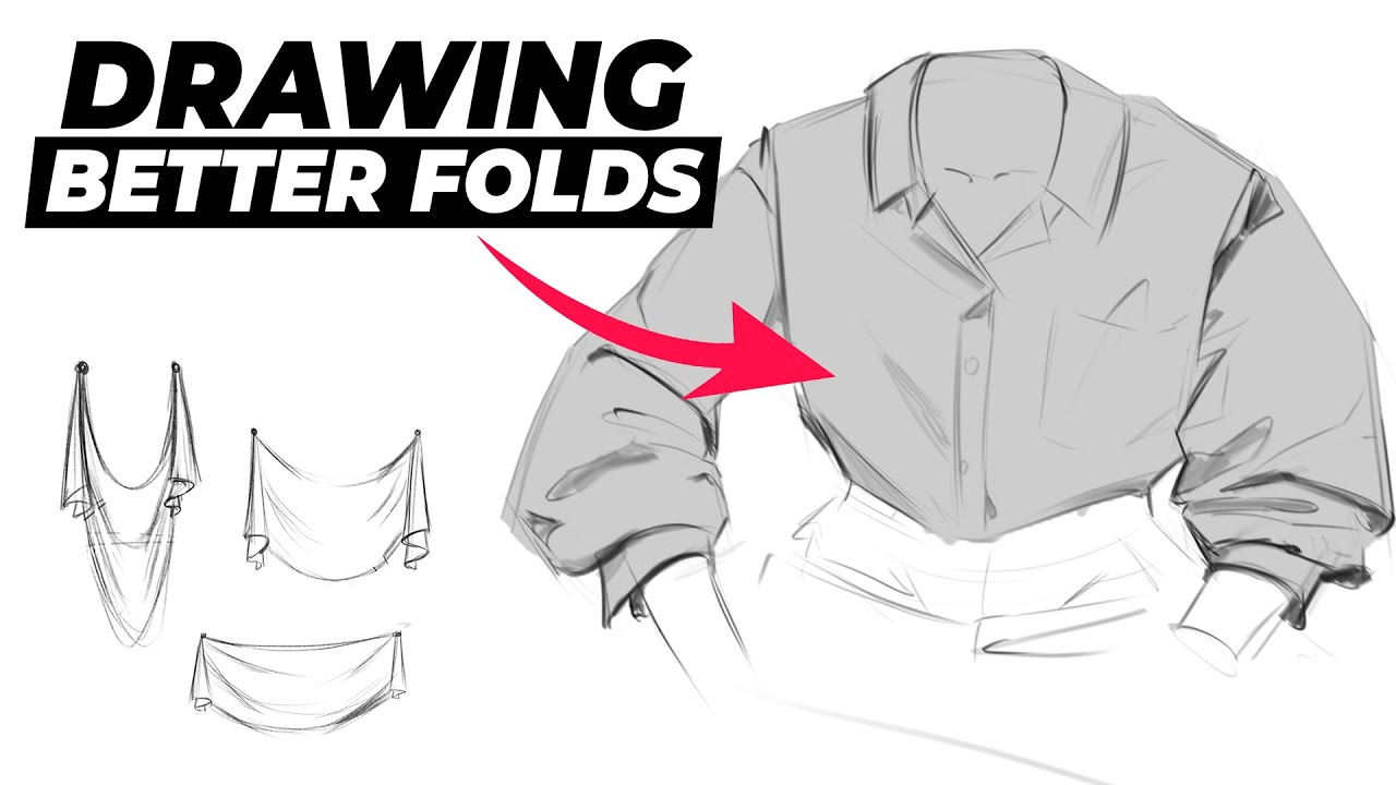 How to Draw BETTER CLOTHING FOLDS!! (for beginners)