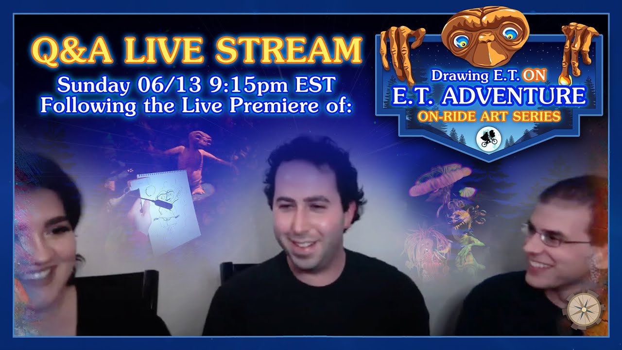 Q&A LIVE STREAM - Drawing E.T. ON E.T. ADVENTURE 💥👽🎨