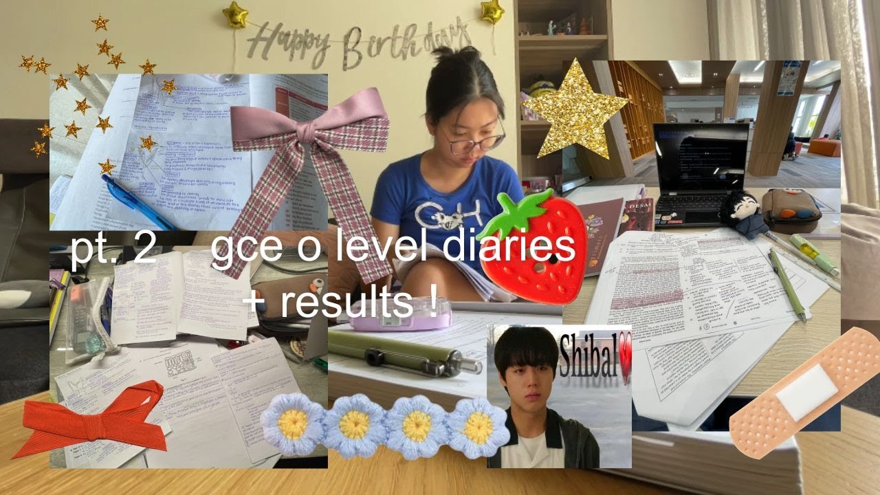 o levels vlog pt. 2٠࣪⭑ 📖🎂 | more study :D (+ birthday) & results ! (chaotic)