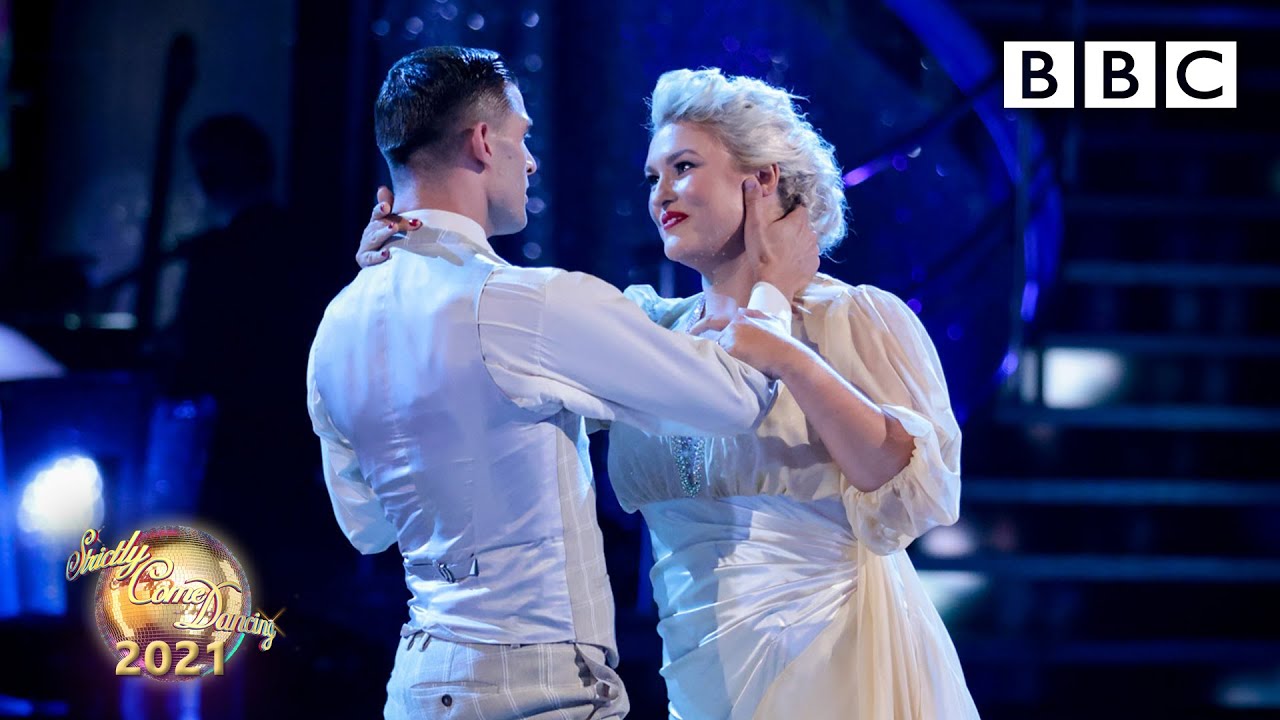 Sara and Aljaž Foxtrot to Dream A Little Dream by Cass Elliot ✨ BBC Strictly 2021