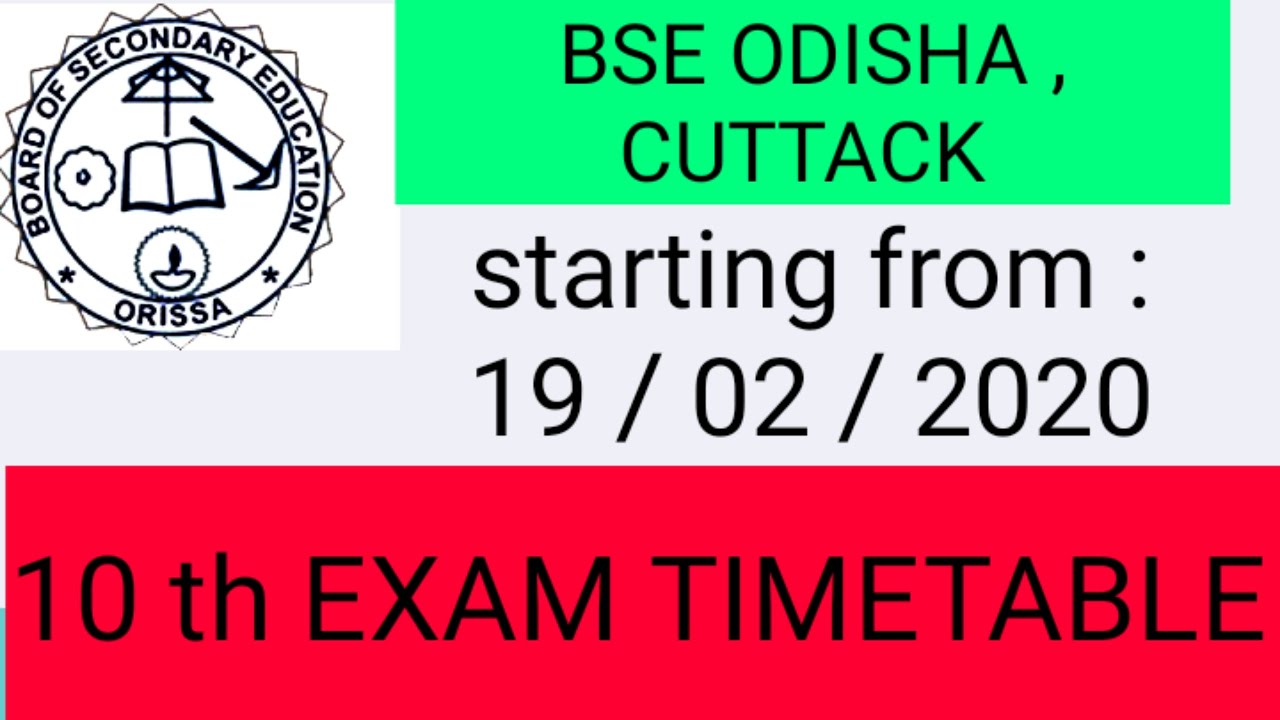 ODISHA 10TH EXAM TIMETABLE 2020  #dreamjobs  #breakingnews #odisha  #bseodisha #bhubaneswar