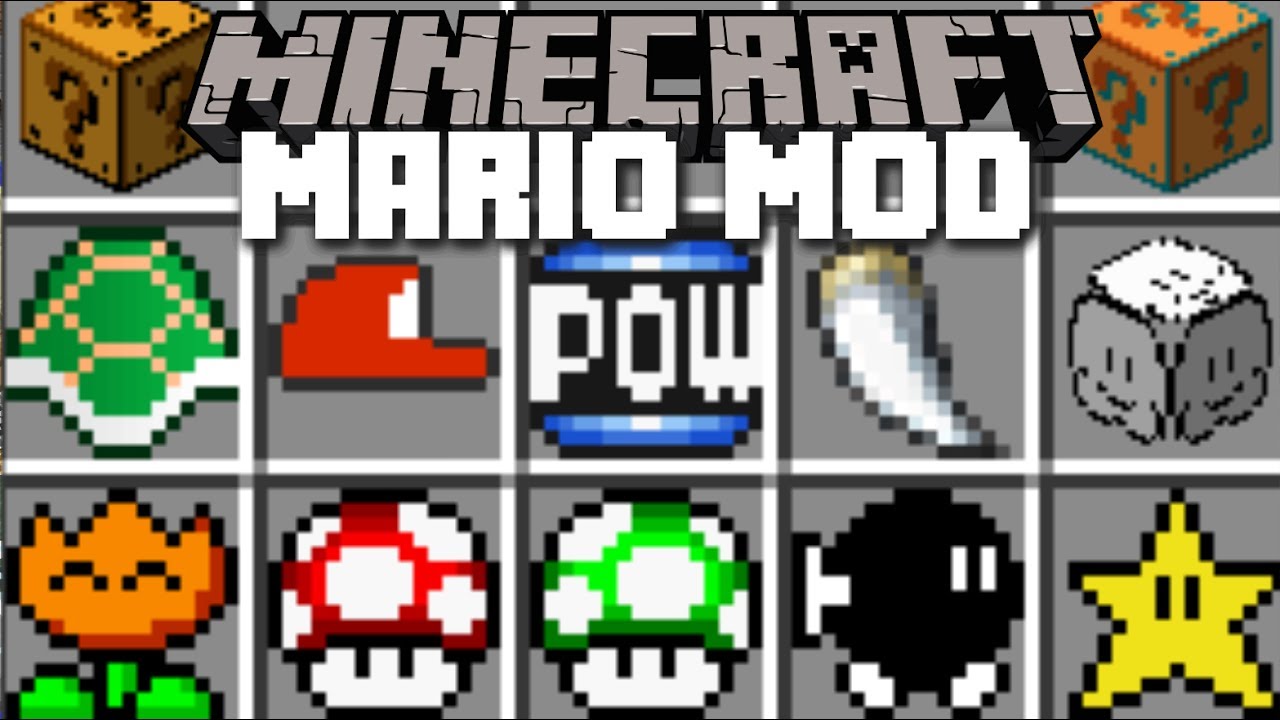 Minecraft MARIO MOD / SAVE THE VILLAGERS FROM BOWSER!! Minecraft