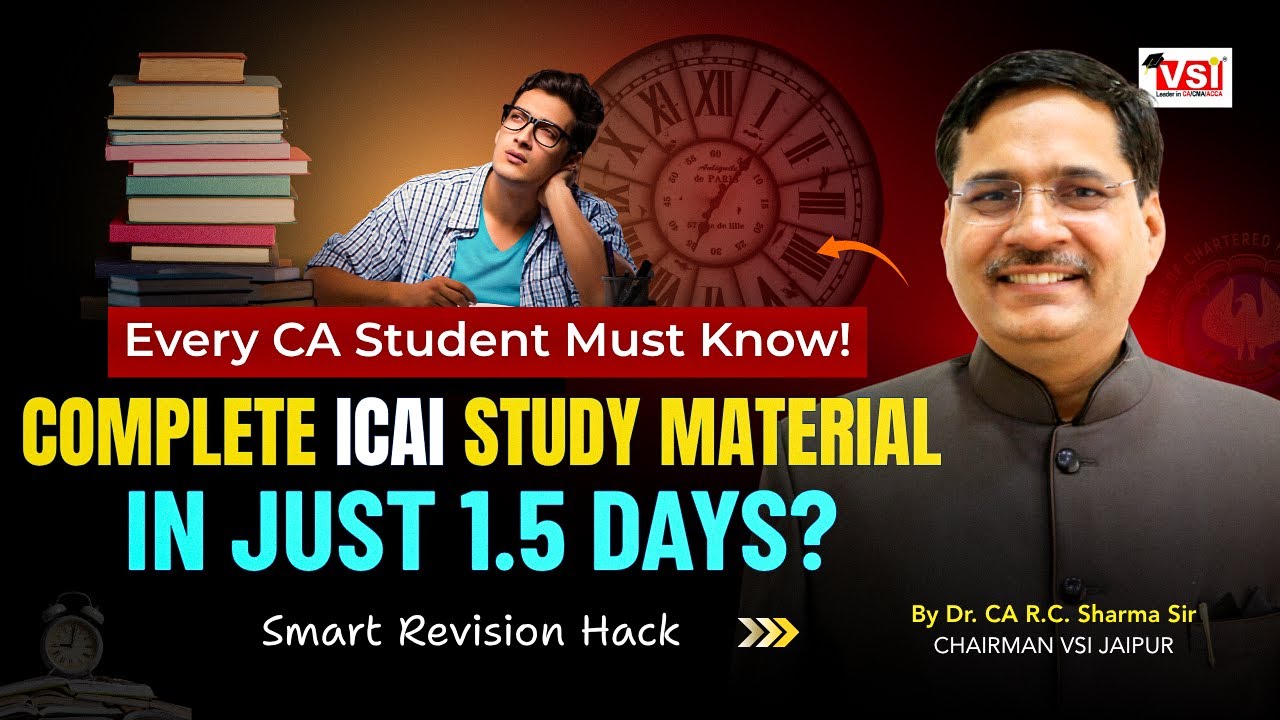 Complete ICAI Study Material in Just 1.5 Days? | Smart Revision Hack Every CA Student Must Know! 💯