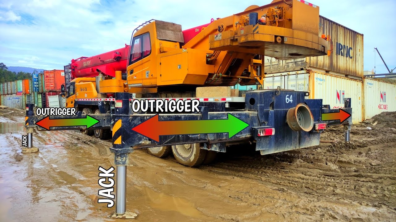 PEMULA WAJIB TAU || CARA MEMASANG JACK OUTRIGGER PADA MOBILE CRANE SANY STC800T5