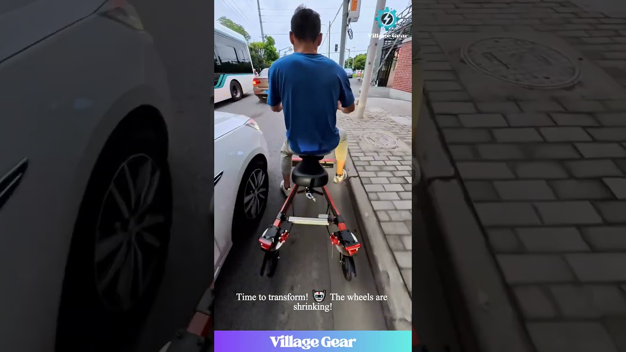 GENIUS Transforming E-Bike! 🤯 Watch Its Wheels SHRINK to Fit Through a Tiny Gap! You Must See This!