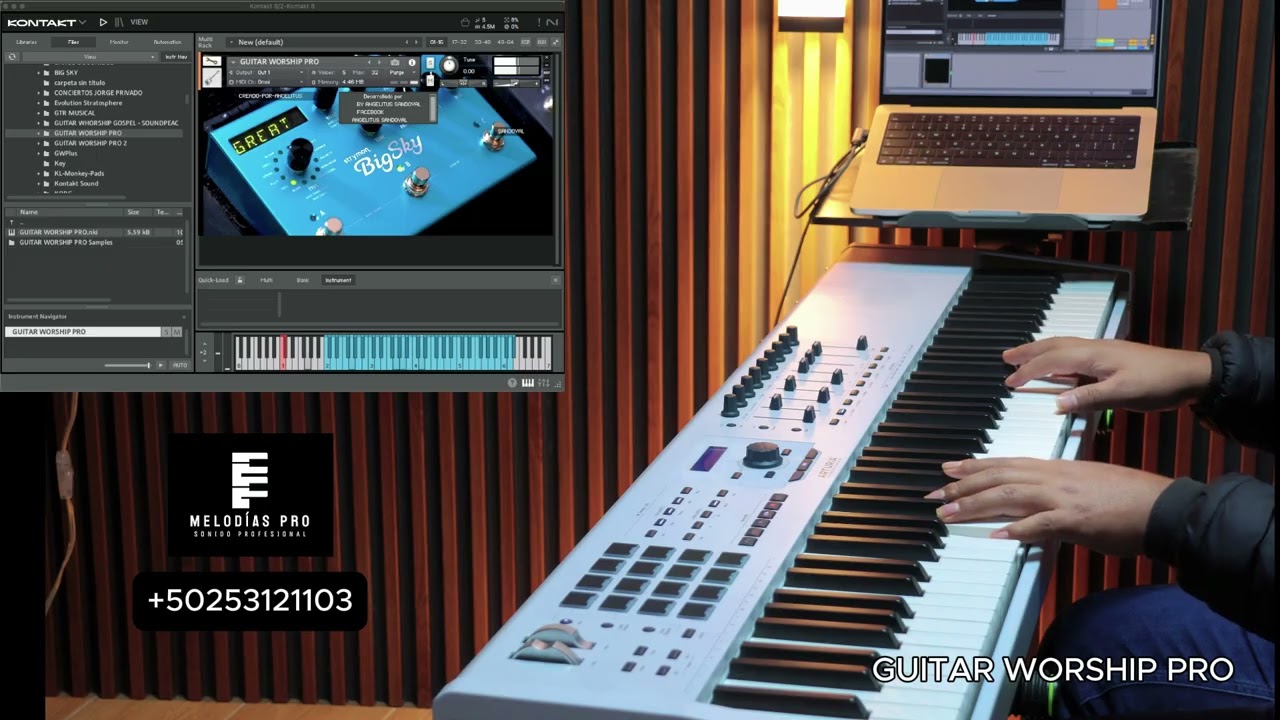GUITARRA WORSHIP PRO para Kontakt  y para otras plataformas, Caustic, Music Studio, Bismark ✅