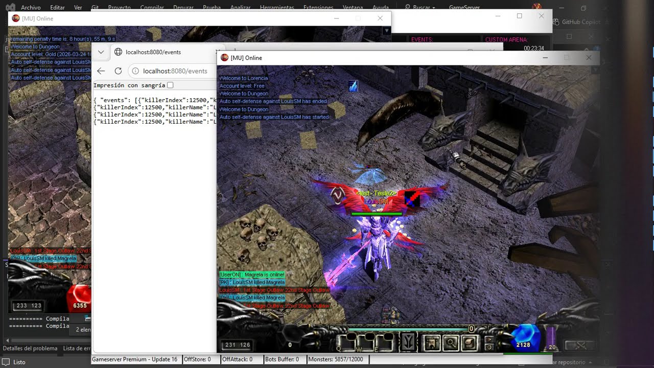 MuOnline PvP Live Tracker &ndash; Eventos en Tiempo Real
