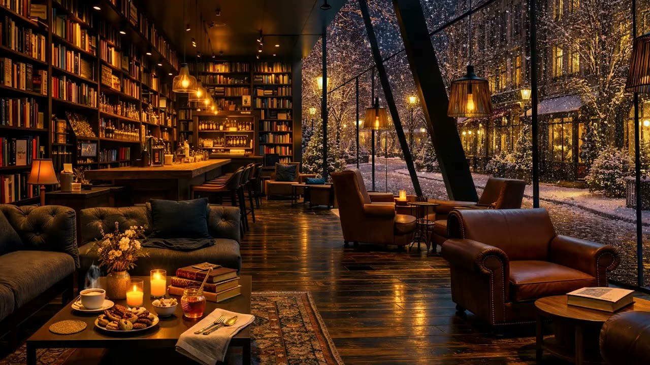 City Rain Café ☕ Cozy Bar by the Street | Jazz Music for Deep Focus & Productivity