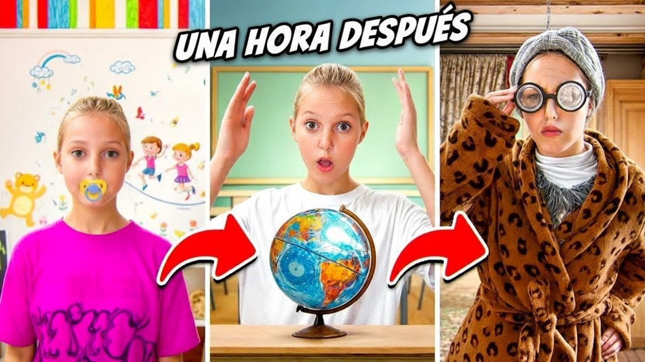 ¡Amelka vive una vida en 24 HORAS! 😱 Desde bebé hasta abuela!
