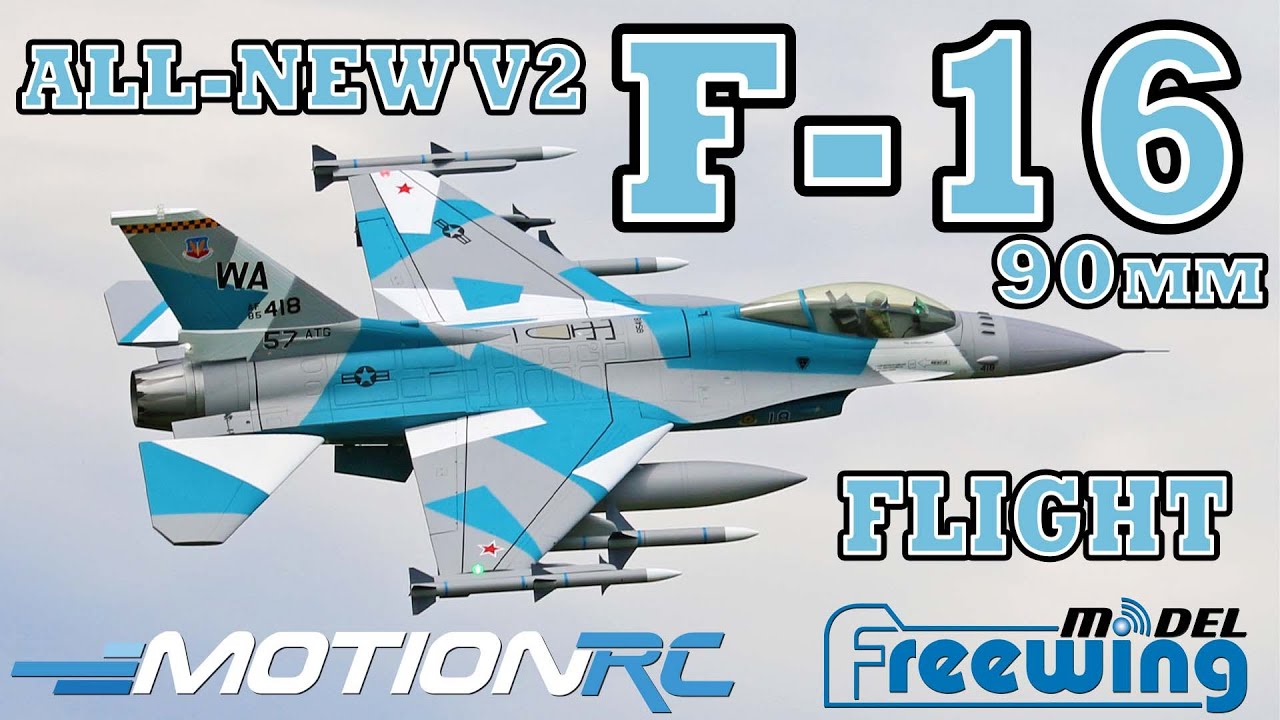Совершенно новый Freewing 90 мм F-16 V2 6S Flight | Motion RC