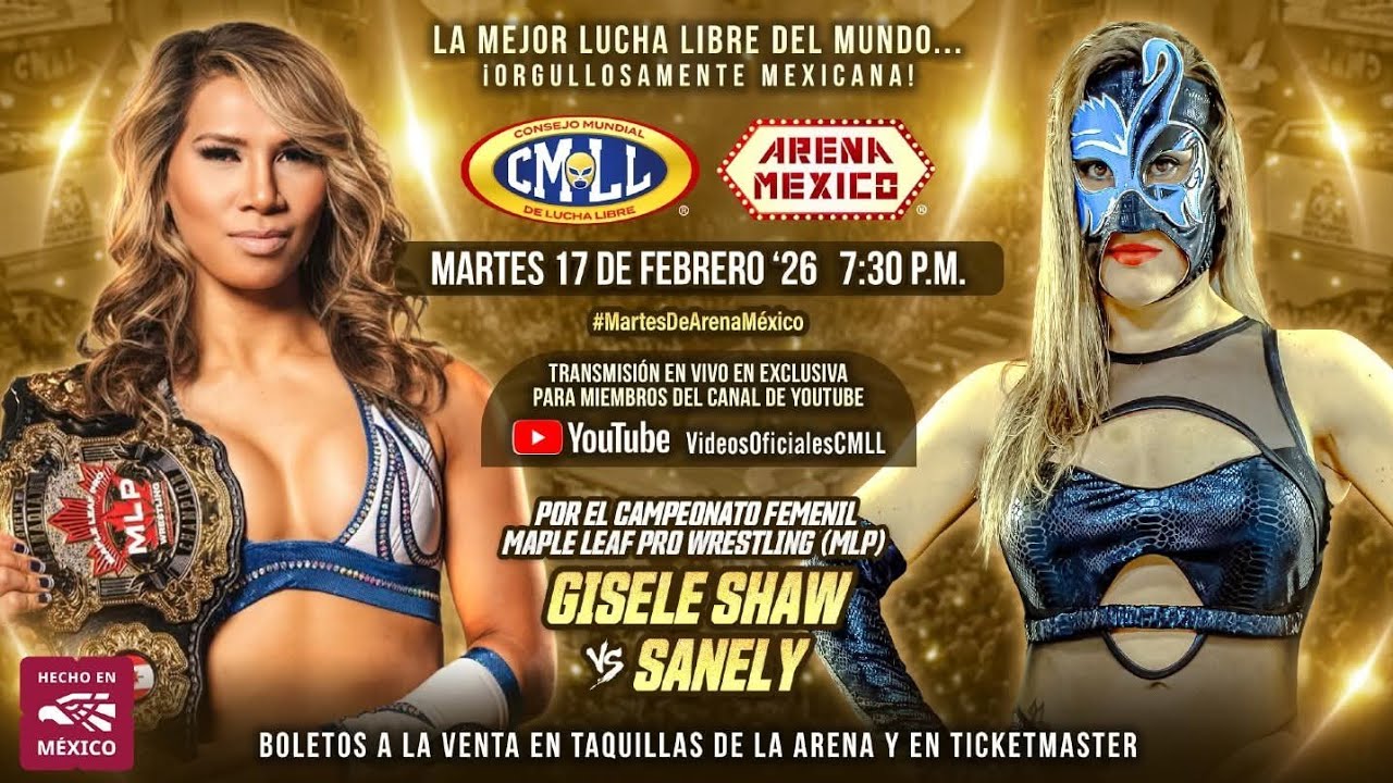 Gisele Shaw (c) vs Sanely (r) CAMPEONATO FEMENIL MAPLE LEAF PRO WESTLING (MLP)