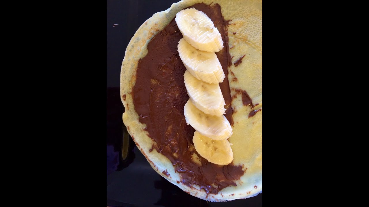 Chocolate Hazelnut & banana crepes