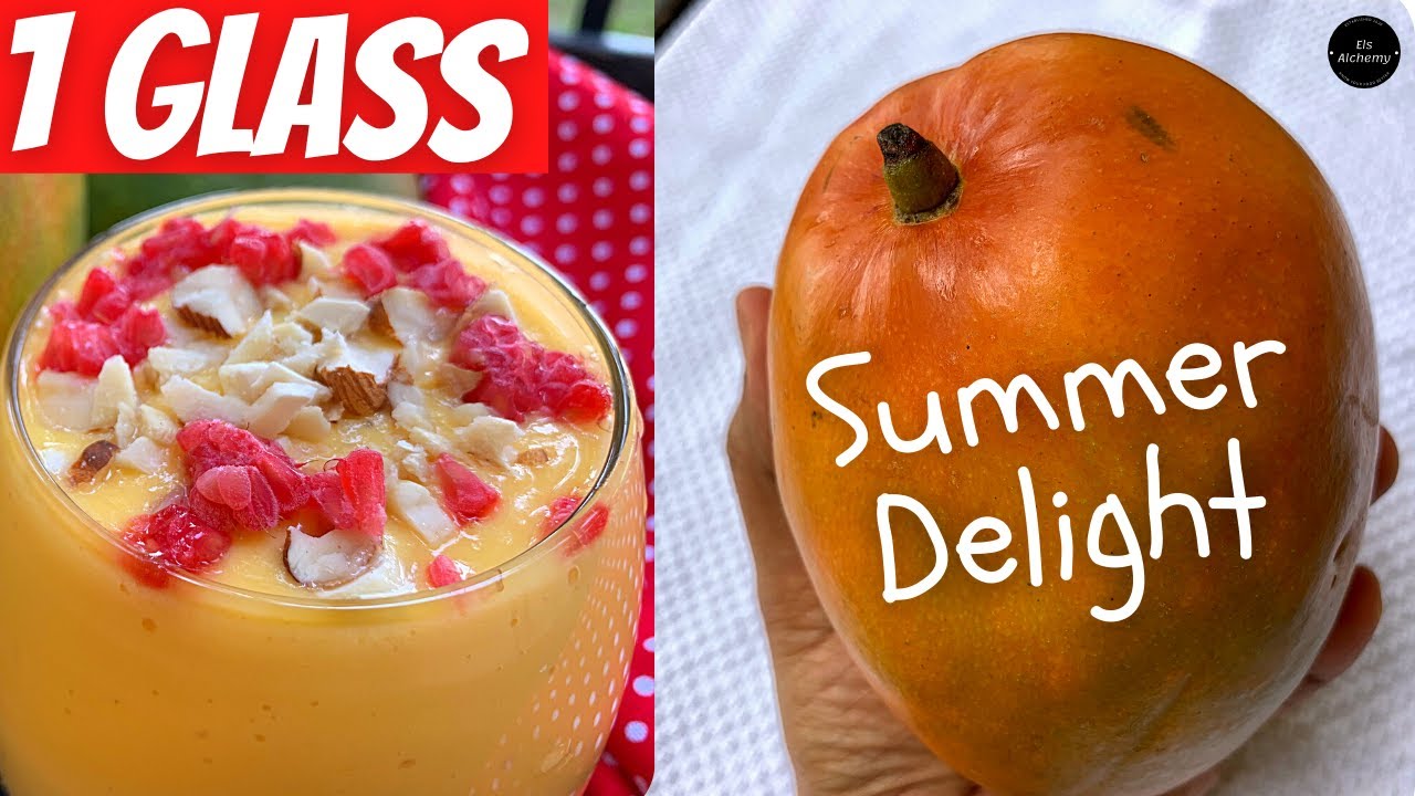 HOT SUMMER ? Try this 😃 how to make mango yogurt smoothie in 2 mins