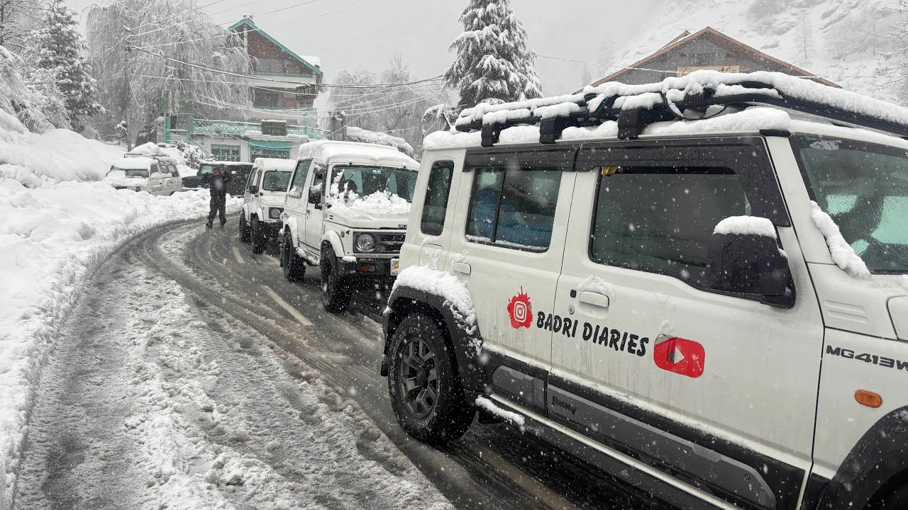 Heavy snowfall in Manali || Today live snowfall in Manali || Solang valley || 