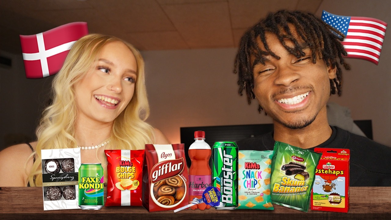 American tries DANISH SNACKS for the First Time!