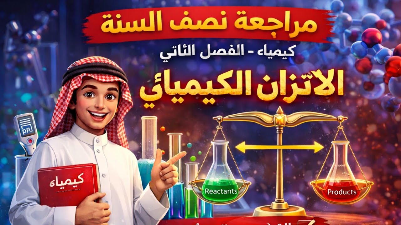 الدرس 1 مراجعة نصف السنة الكيمياء سادس علمي الفصل الثاني الاتزان الكيميائي  2025-2026  
