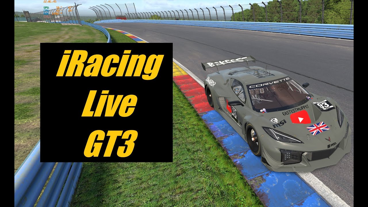 iRacing - Sim Racing GT3 At Watkins Glen (Mostly) Live Stream Drop in and Chill!