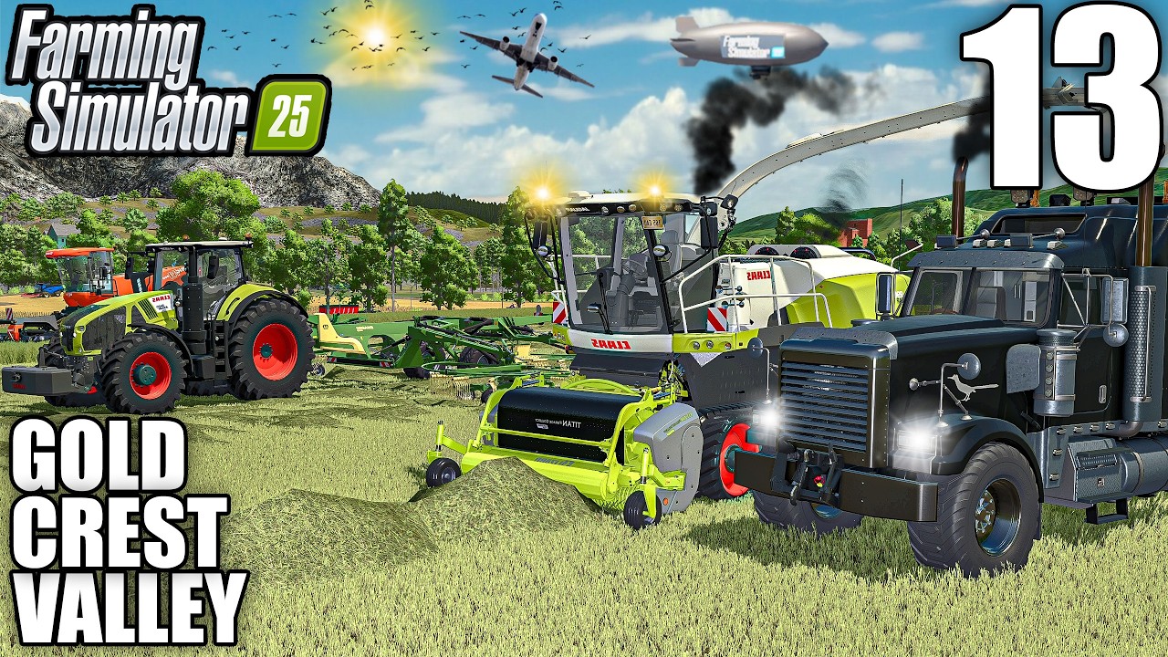 FIRST BiG GRASS SILAGE HARVEST w/ CLAAS JAGUAR🐯| Gold Crest Valley 3.0 | #13 | Farming Simulator 25