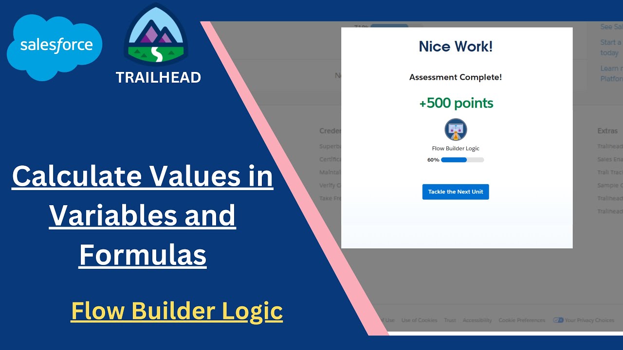 Calculate Values in Variables and Formulas | Flow Builder Logic | Trailhead / Salesforce